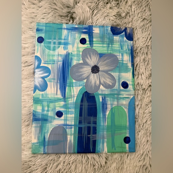 Other - Hand-painted 🎨 Abstract Floral Canvas Art